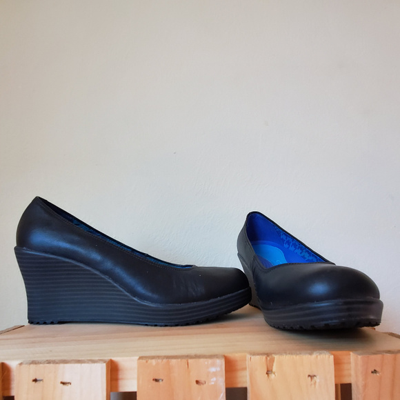 Crocs Wedge Black Size 6.5 - Picture 4 of 5